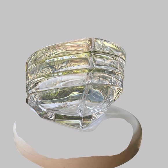 Mikasa Deco Crystal Votive Bowl Intricate Swirl Design Ideal For Centerpieces - Picture 4 of 8